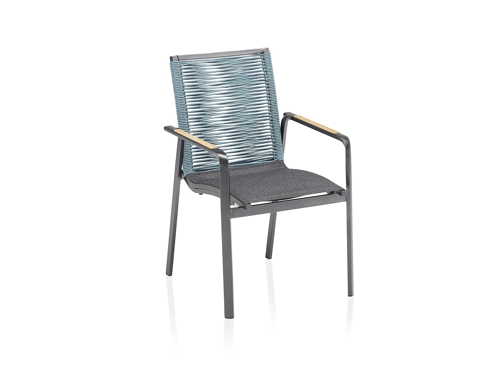 Diamond Rope stolička s podrúčkami modrá
