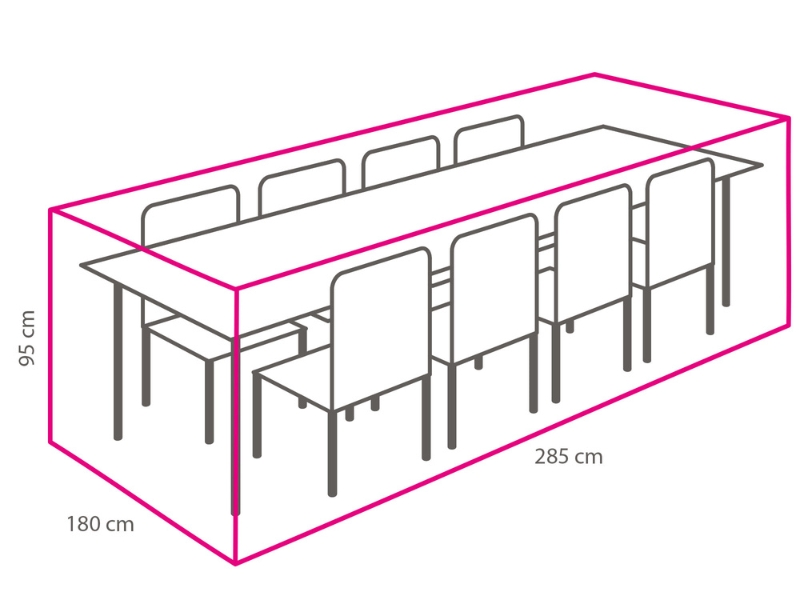 Ochranná plachta na stolovú súpravu XL II (285x180x95 cm)