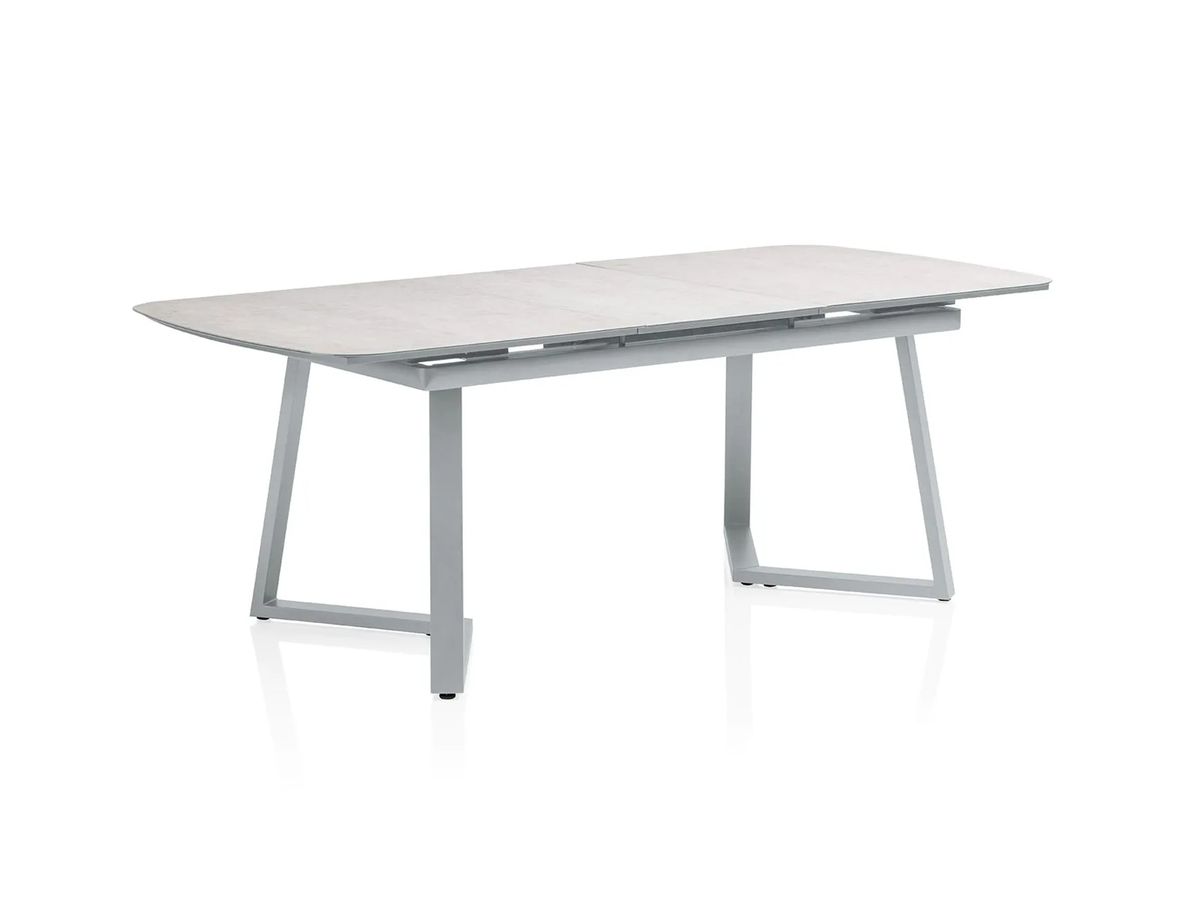 Ceramic rozťahovací stôl strieborný/sivý 160/200x75 cm