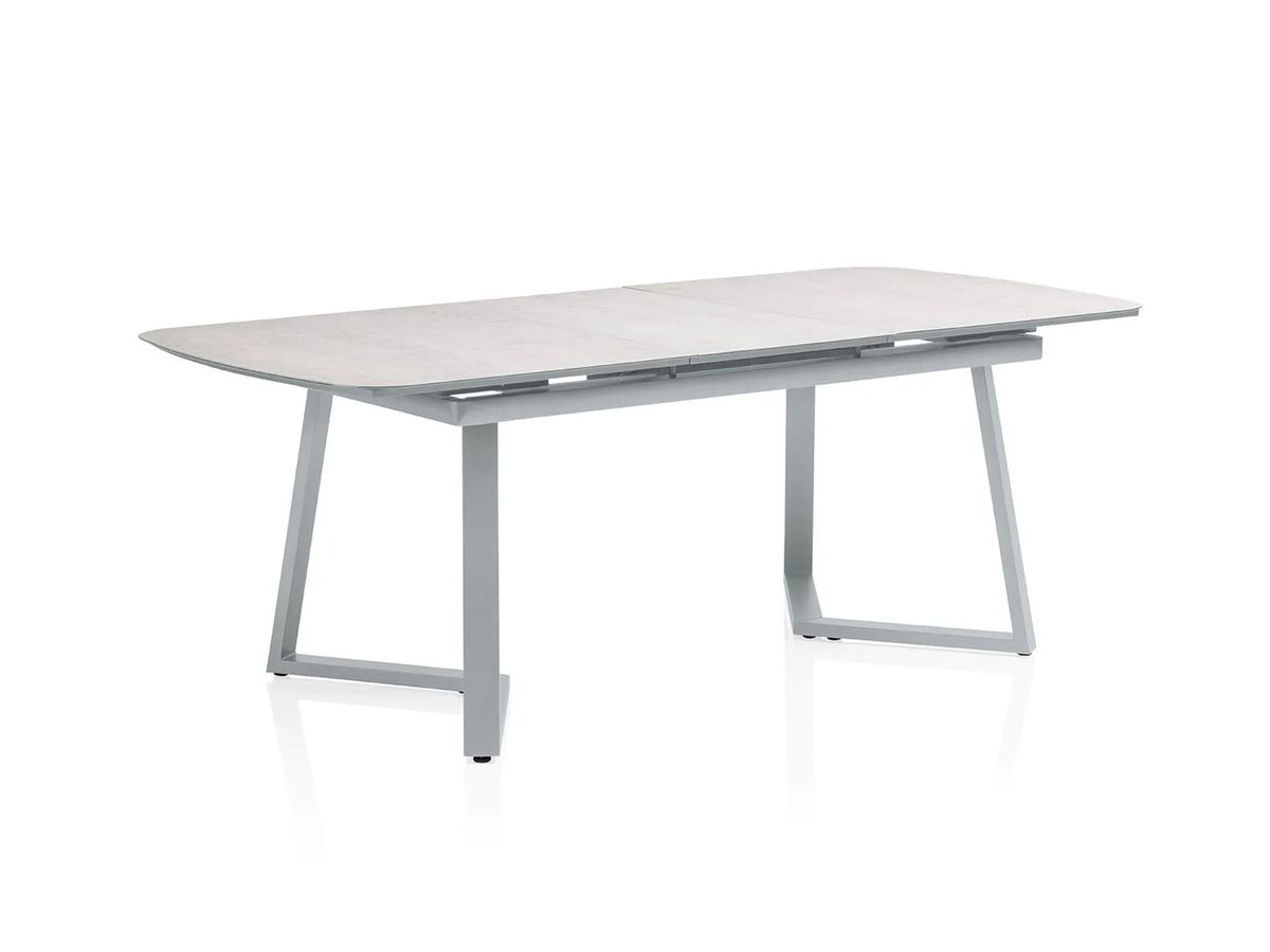Ceramic rozťahovací stôl strieborný/sivý 200/260x75 cm