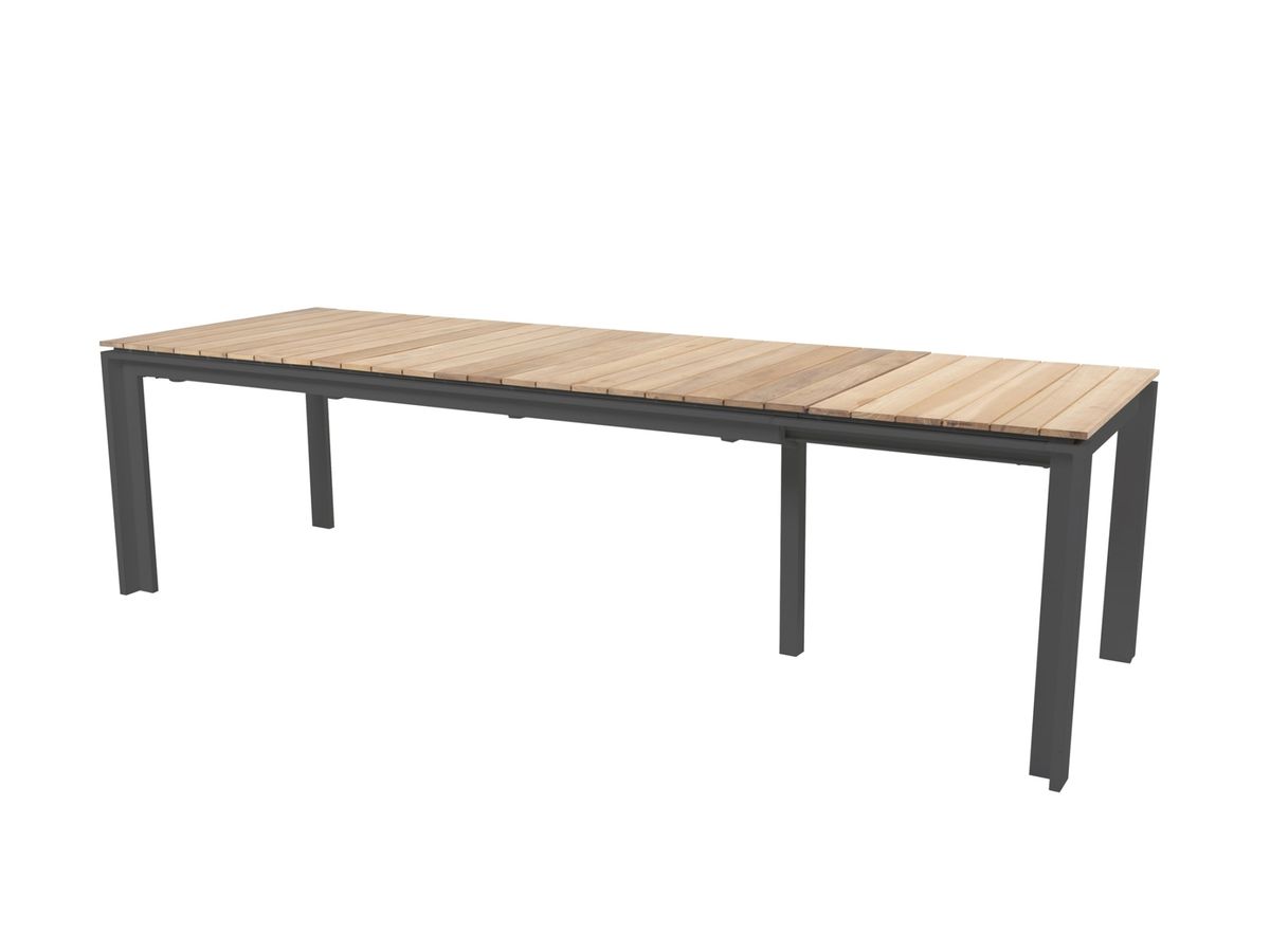 Optimum Teak rozťahovací jedálenský stôl antracit 220-340 cm