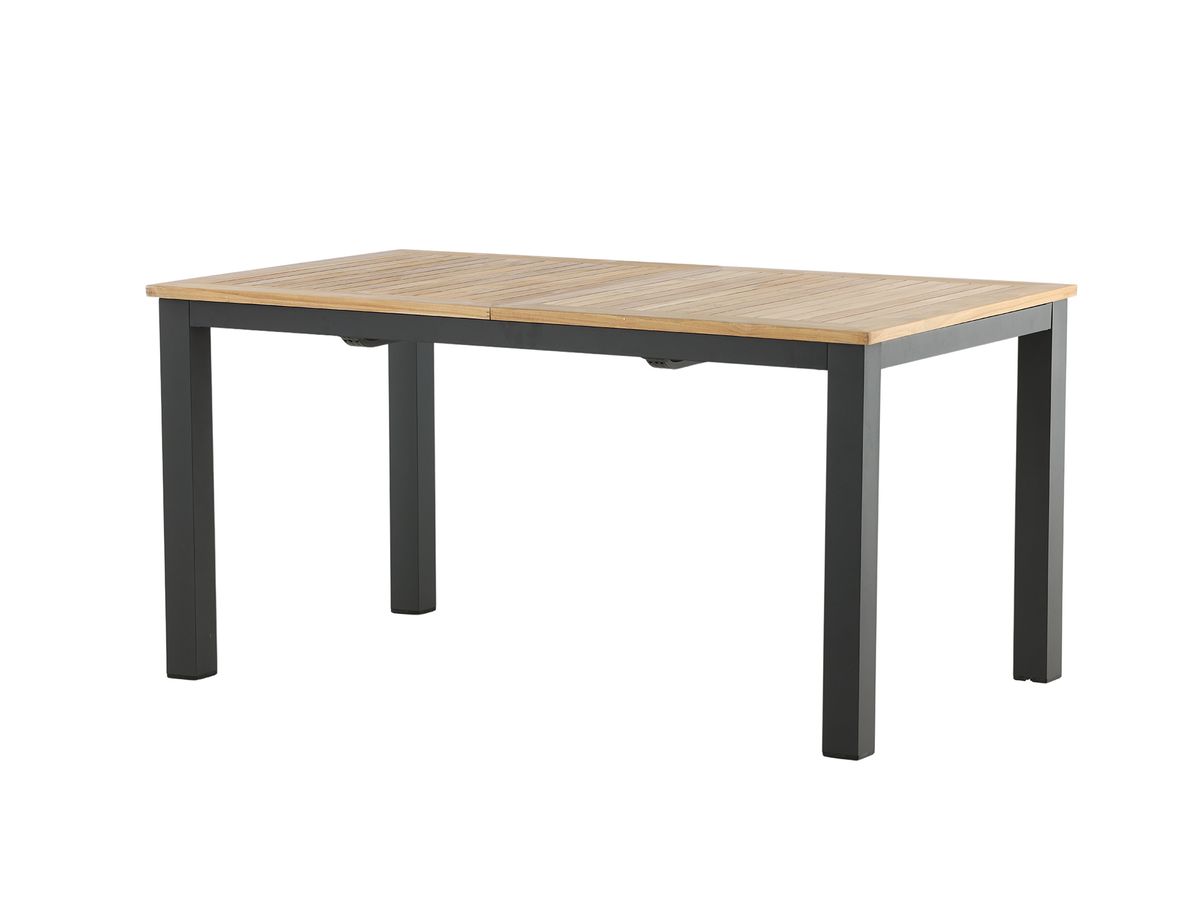 Panama rozťahovací stôl s teakovou doskou čierny (152-210 cm)