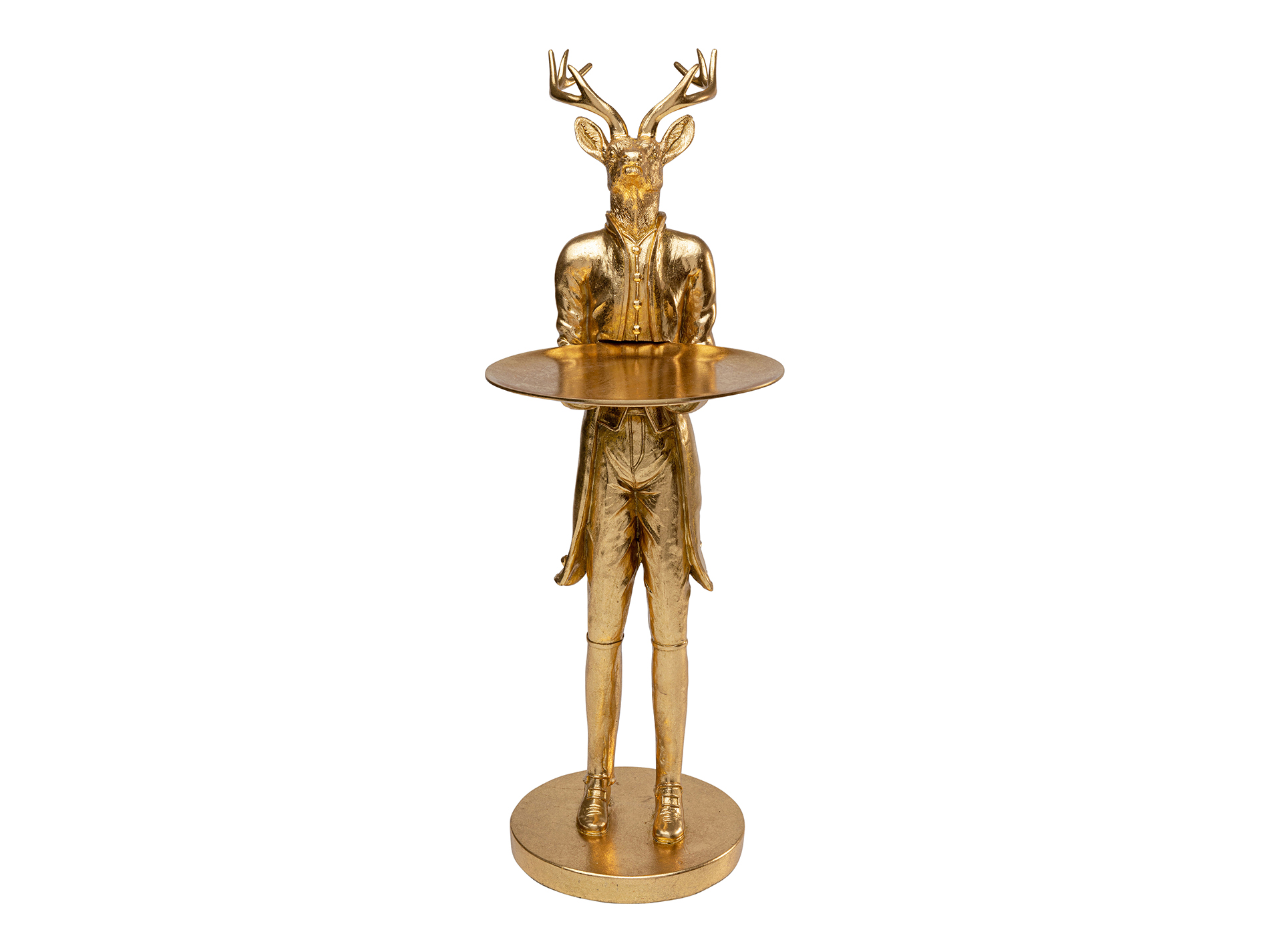 Waiter Deer dekorácia zlatá 63 cm